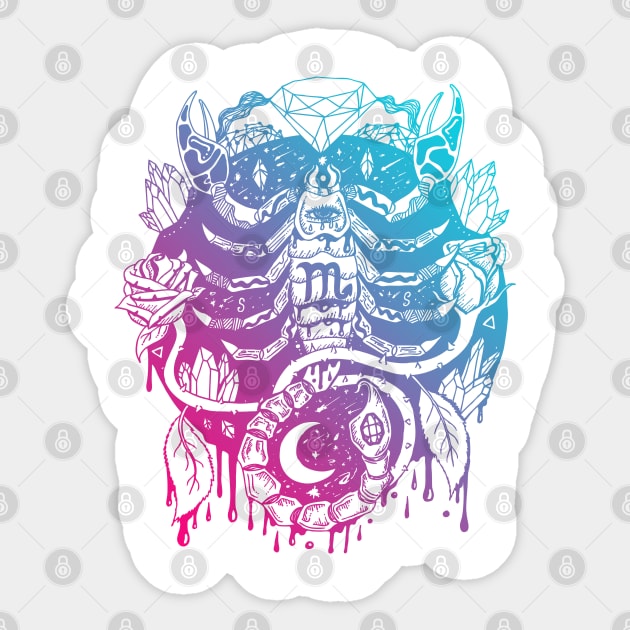 Dual Color Mystic Scorpio Zodiac Sticker by kenallouis